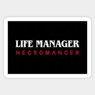 Life Manager Funny Necromancer Character Class Magnet